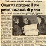 Quarrata ripropone il suo premio nazionale...