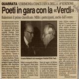 Poeti in gara con la 'Verdi'