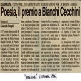 Poesia, il premio a Bianchi Cecchini