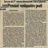 Premiati ventiquattro poeti